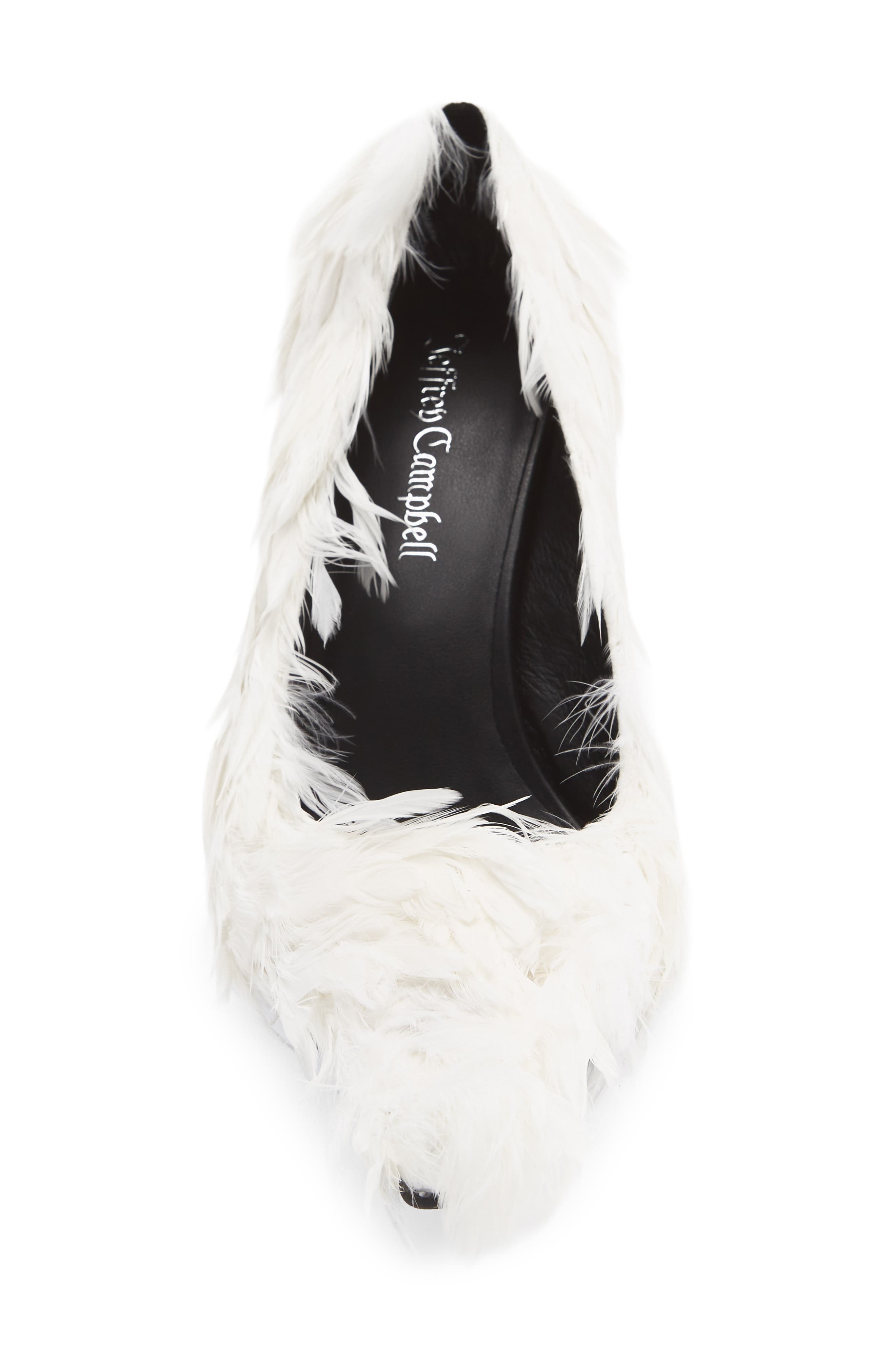 Plumage Pointed Toe Pump, Alternate, color, WHITE