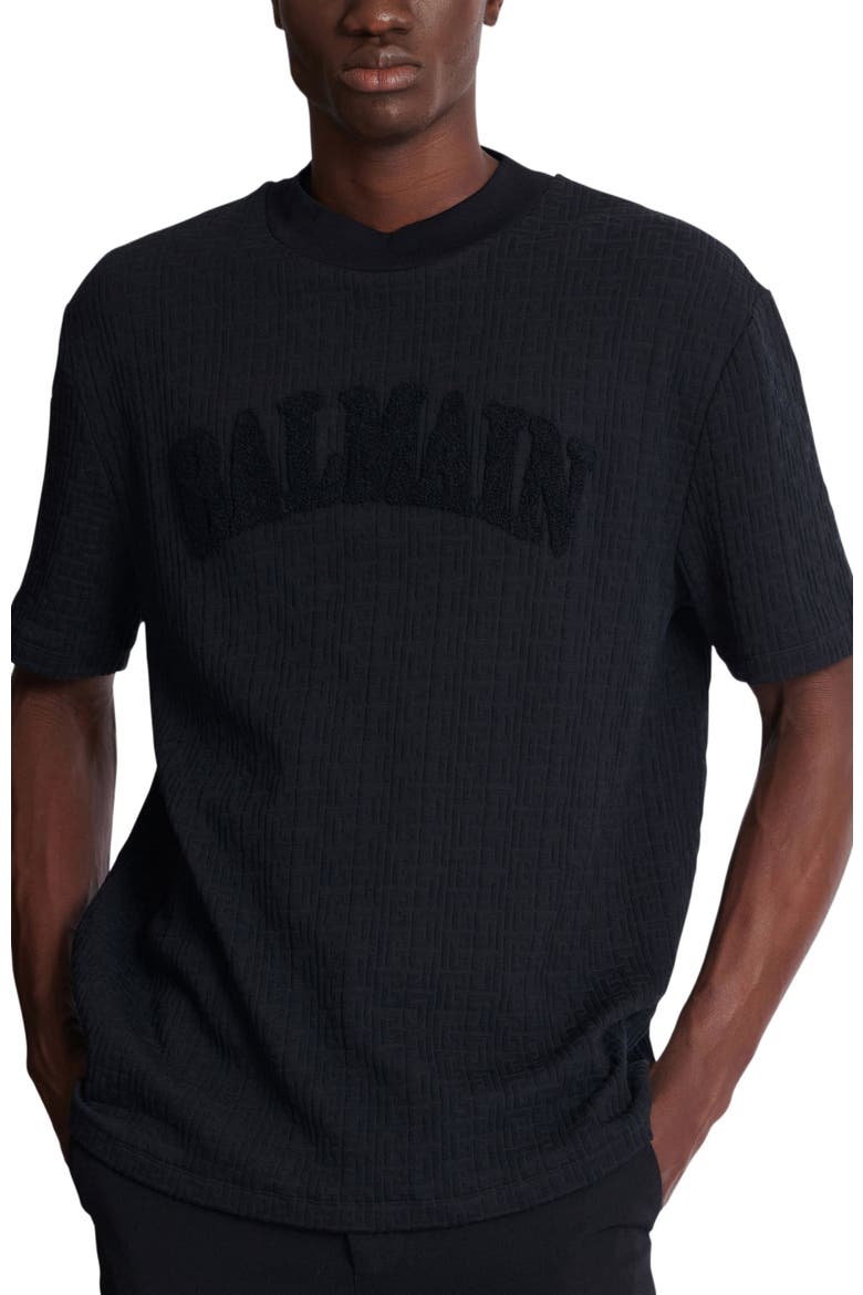 Terry monogram T-shirt, Alternate, color, black