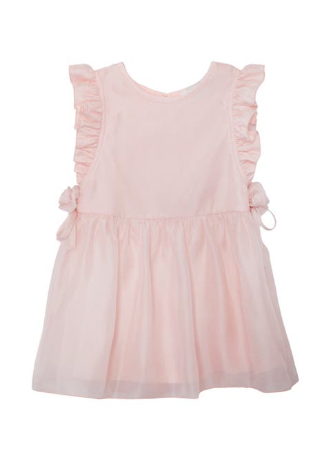 Sweet Peony Sleveless Flutter Sleeve Dress (Toddler, Little Kid & Big Kid)