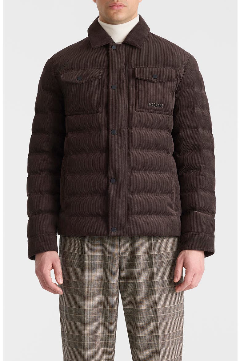 Cohen Corduroy Puffer Jacket, Main, color, COFFEE