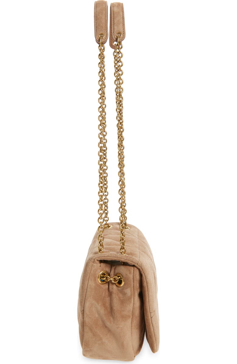 Saint Laurent Jamie 4.3 Patchwork Suede Crossbody Bag, Alternate, color, Wister Pink