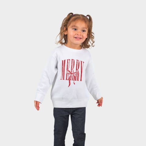 Merry Arched Bow Sweatshirt Toddler