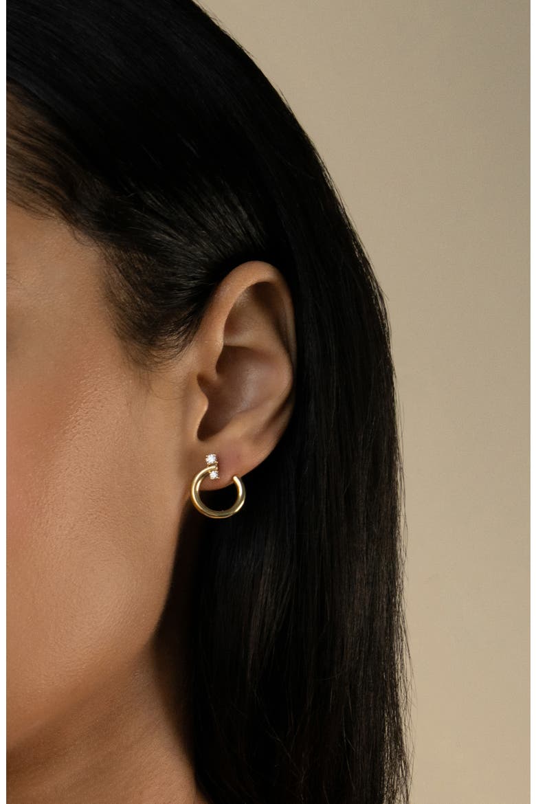 Small Galaxy Wrap Hoop Earrings, Alternate, color, GOLD