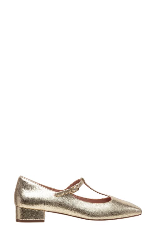 Linea Paolo Marcel T-strap Pump In Gold