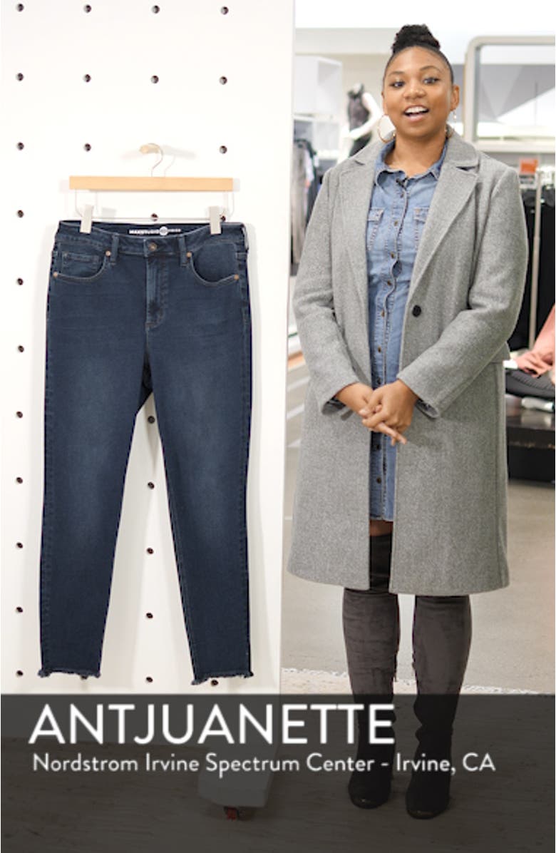 Perfect Vintage High Waist Core Fringe Hem Skinny Jeans, sales video thumbnail