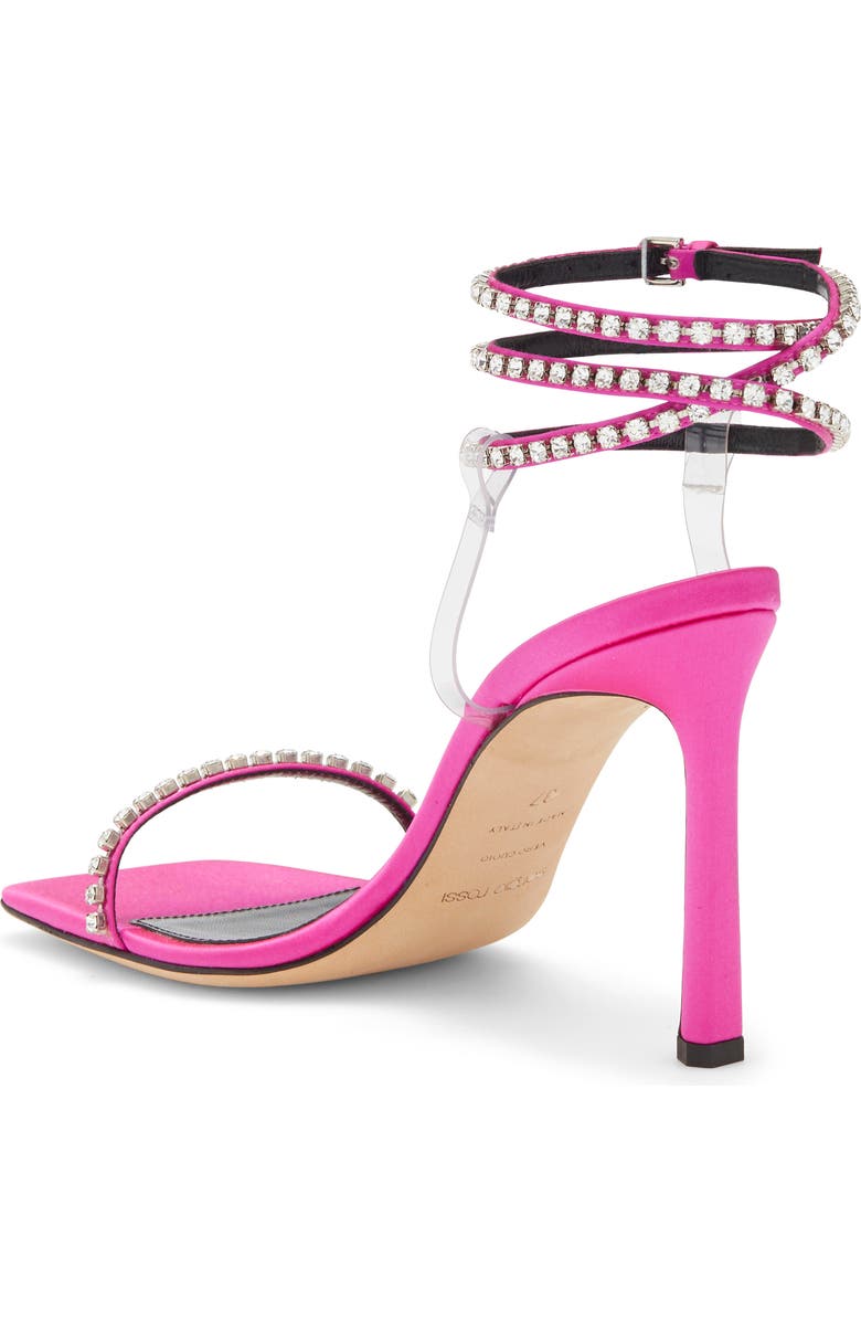 Sergio Rossi Crystal Embellished Ankle Wrap Sandal, Alternate, color,