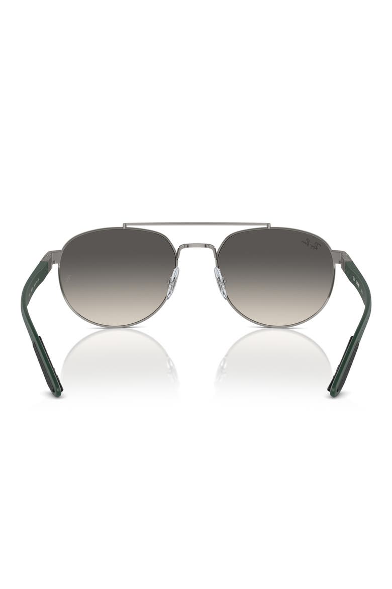 56mm Gradient Irregular Sunglasses, Alternate, color, GUNMETAL
