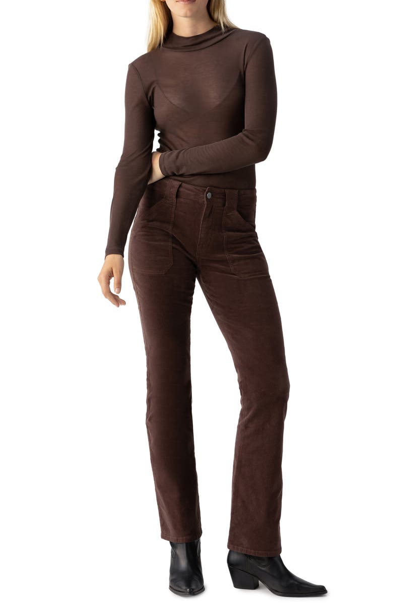 Sanctuary Hayden Bootcut Corduroy Pants, Alternate, color, Brown Sugar