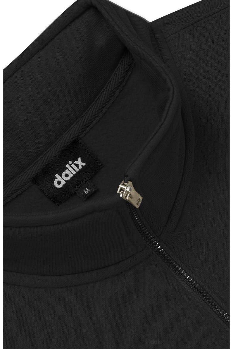 Womens Heartly Ghost Quarter Zip Pullover, Alternate, color, Black
