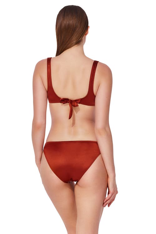 Gottex Mademoiselle Underwire Balconette Bikini Top In Brown