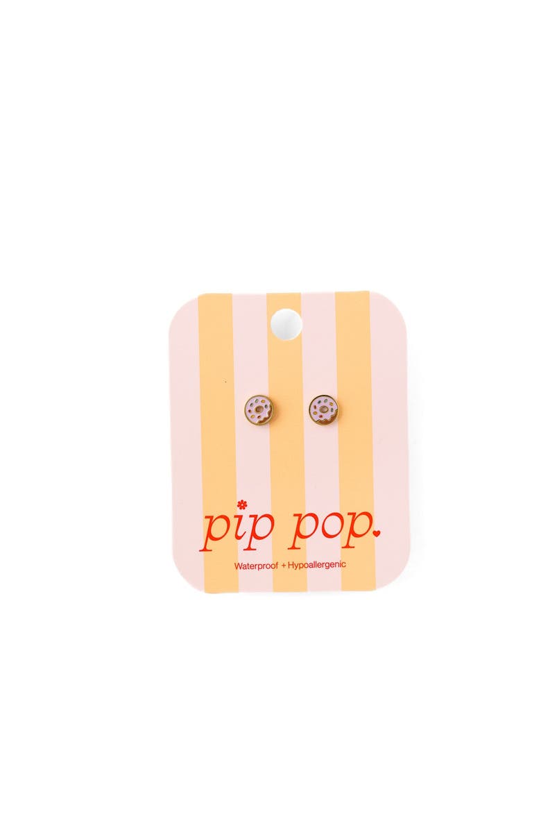 Pip Pop Donut Stud Earrings, Alternate, color, Pink