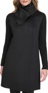 Kenneth Cole New York Asymmetric Collar Wool Blend Cloat