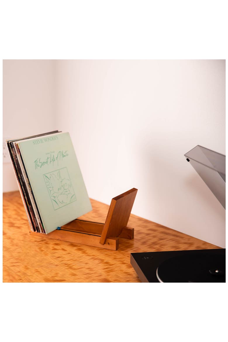 Vinyl Record Holder, Alternate, color, BROWN