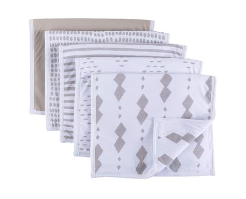 Baby Burp Cloths Reversible 5 Piece Set
