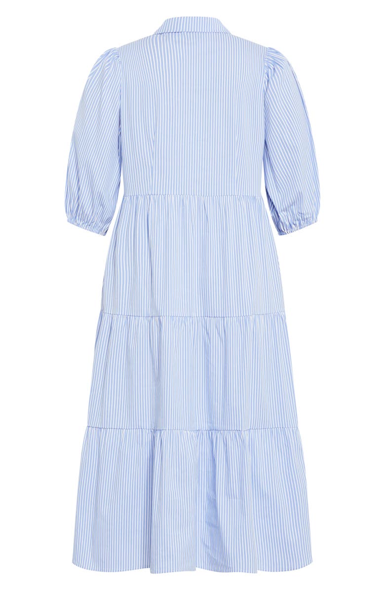 City Chic Skylight Empire Waist Midi Shirtdress, Alternate, color, 