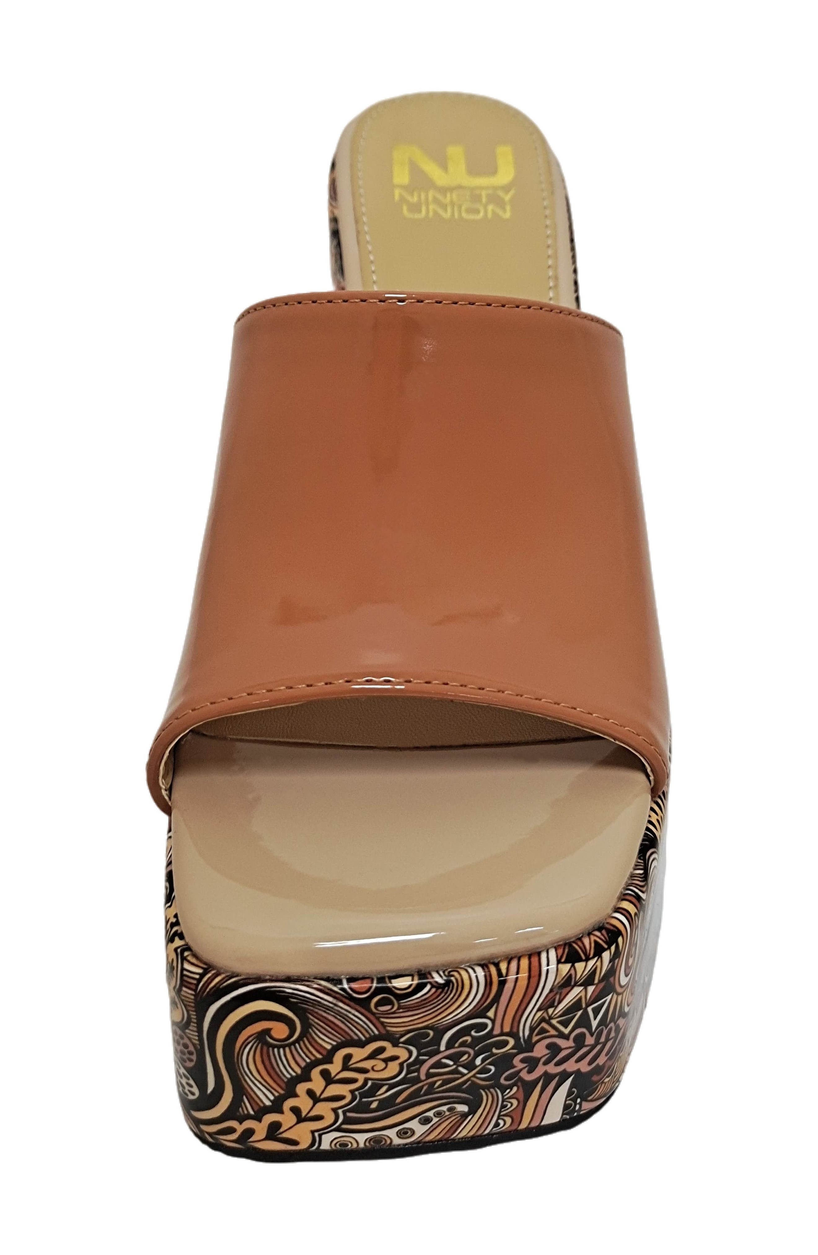 NINETY UNION Porto Platform Sandal, Alternate, color, Camel Multi