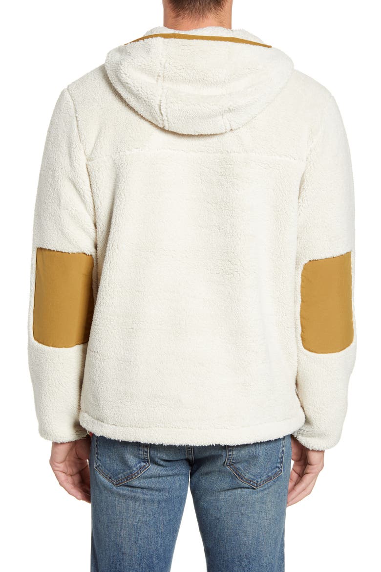 Campshire Faux Fur Pullover Hoodie, Alternate, color, VINTAGE WHITE/ BRITISH KHAKI