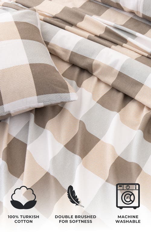 Woven & Weft Turkish Cotton Flannel Plaid Sheet Set