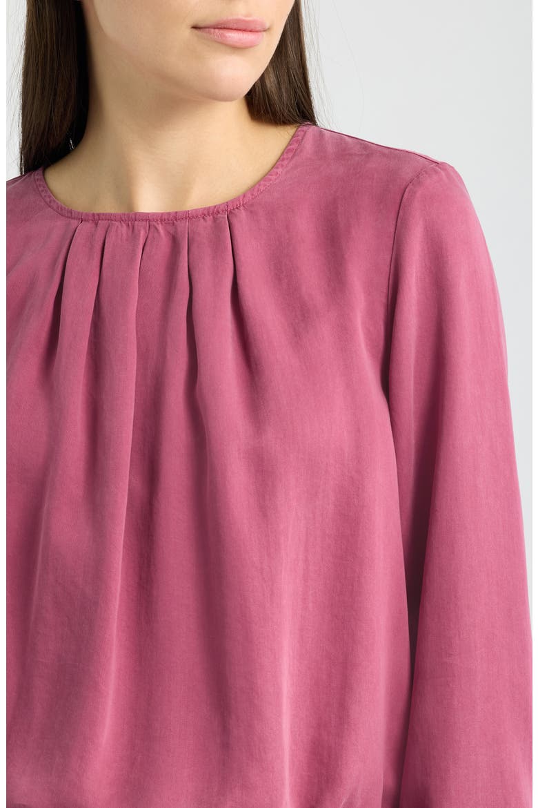 Pleated Top, Alternate, color, ROSY SANGRIA