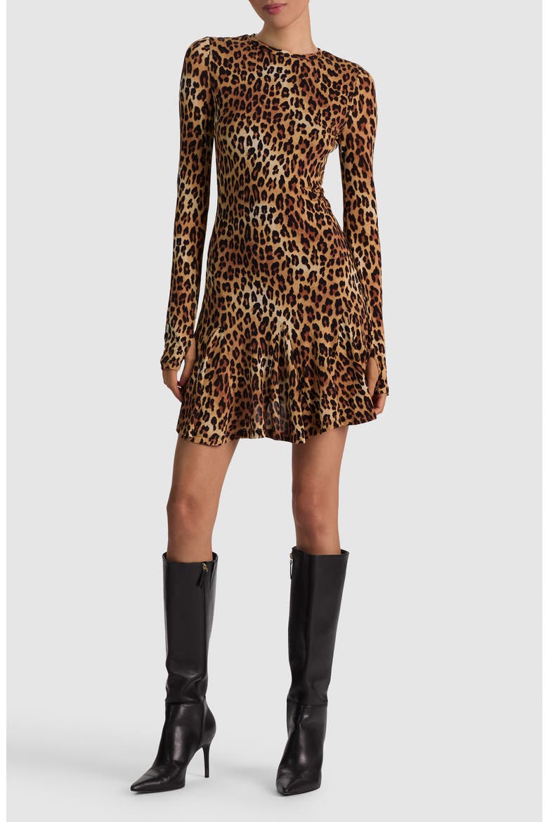 Wendy Fit and Flare Minidress, Main, color, SPOTTED LEOPARD