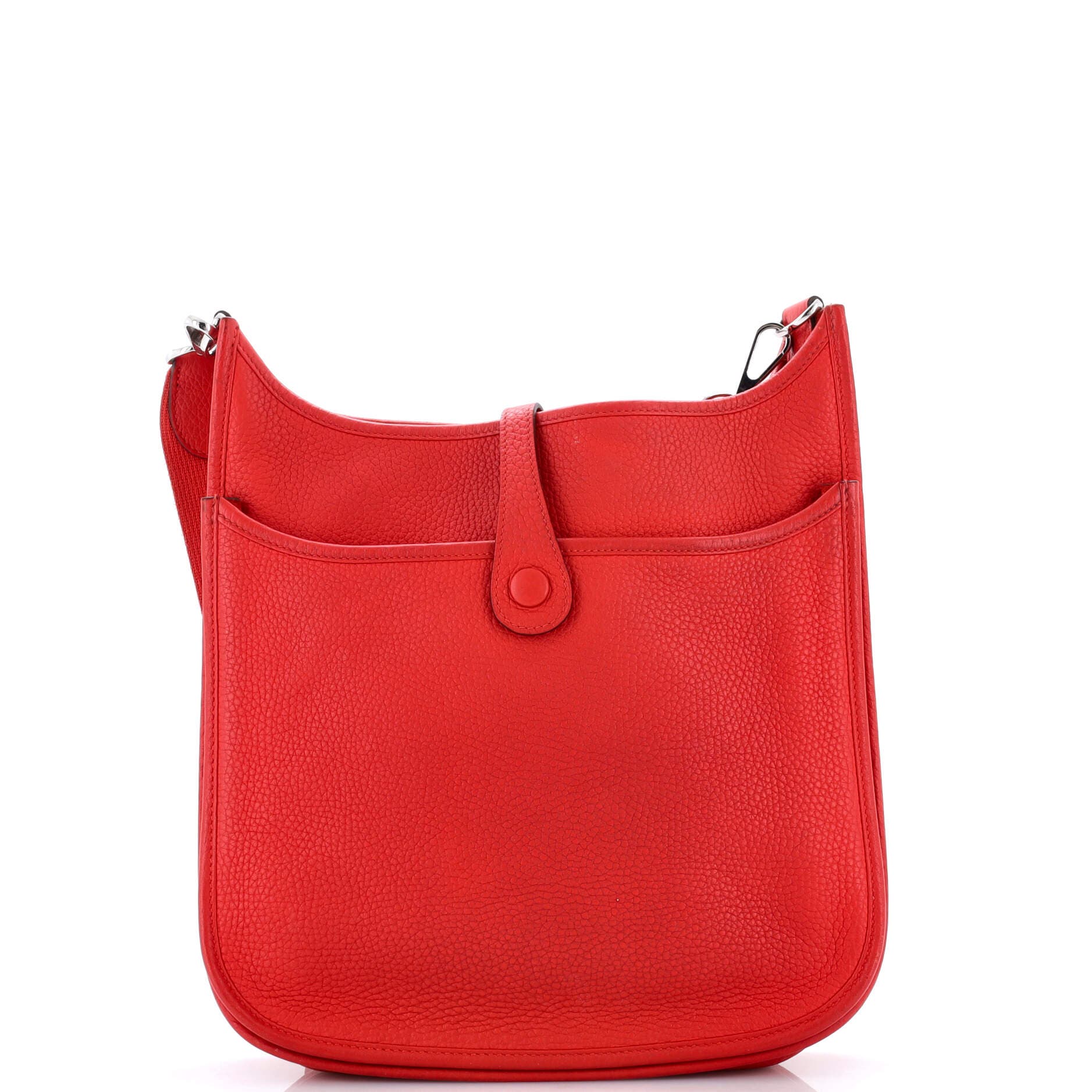 Pre-Owned Hermes Evelyne Bag Gen III Clemence PM, Alternate, color, Rouge Tomate