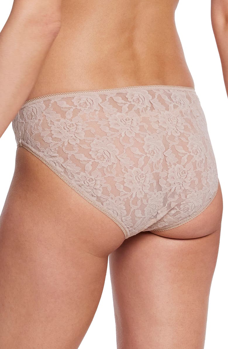 Hanky Panky Lace Bikini, Alternate, color, Chai