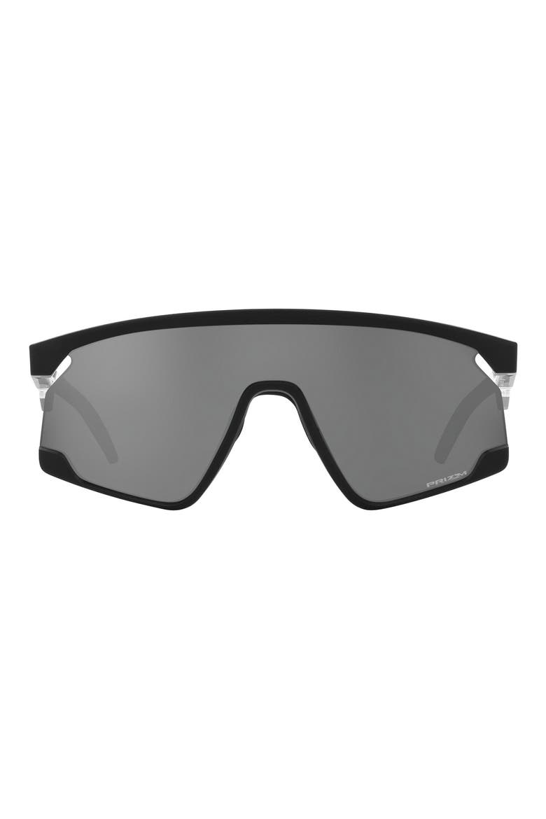 BXTR 39mm Prizm™ Wrap Shield Sunglasses, Main, color, MATTE BLACK