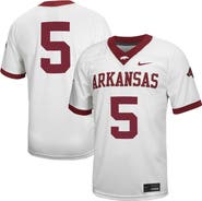 Nike Men's Nike #5 White Arkansas Razorbacks Untouchable Football Jersey
