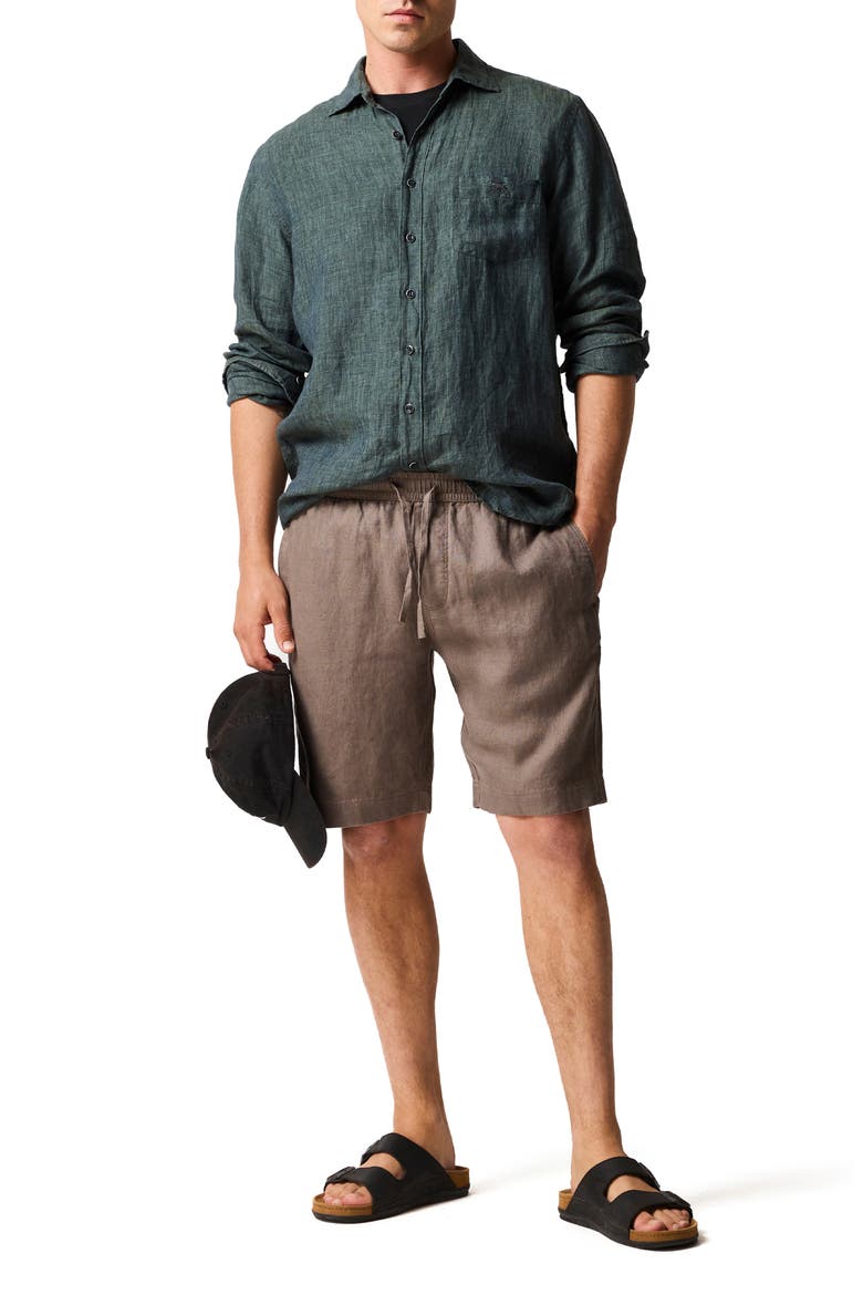 Linen Shorts, Alternate, color, DRIFTWOOD
