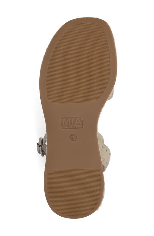 Mia Pascha Ankle Strap Espadrille Platform Sandal In Sand