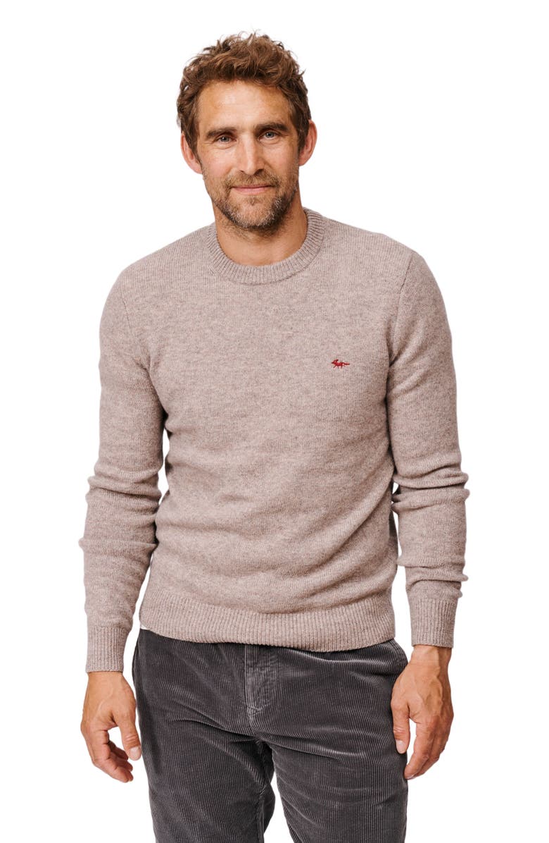 Aubin Phillips Lambswool Crew Neck Sweater, Main, color, Stone