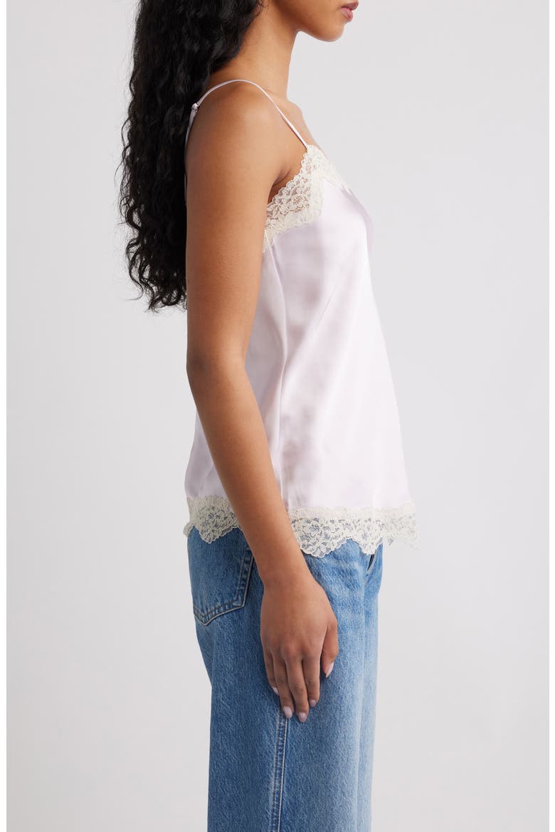 Delicat Satin Lace Trim Camisole, Alternate, color, LIGHT/ PASTEL PURPLE