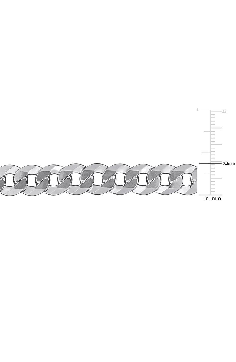 DELMAR Sterling Silver Bevel Curb Chain Necklace, Alternate, color,