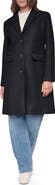 DKNY Single Breasted Wool Blend Coat