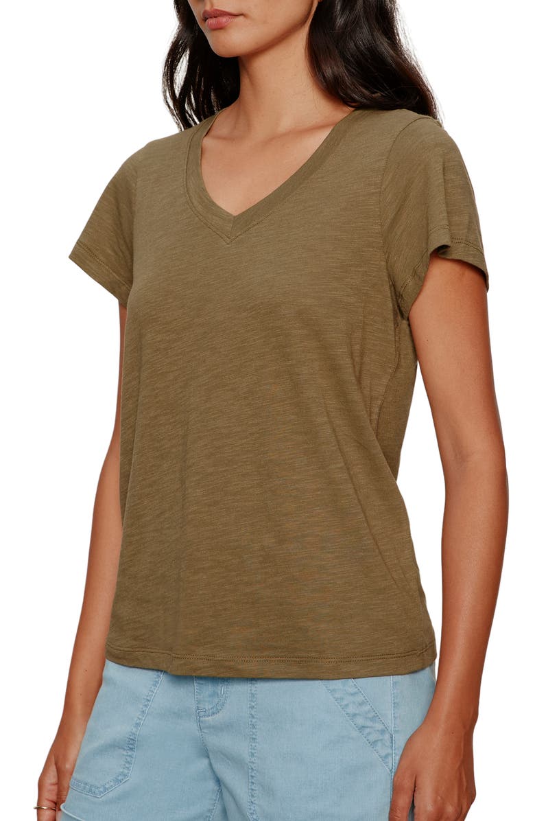 Sanctuary V-Neck T-Shirt, Alternate, color, Burnt Olive Green