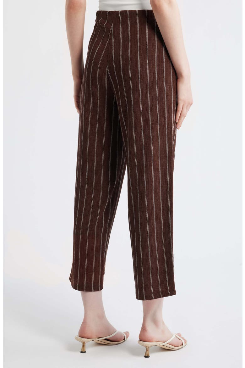 Wide Leg Crop Pants, Alternate, color, DK CHOC/ WHT DV