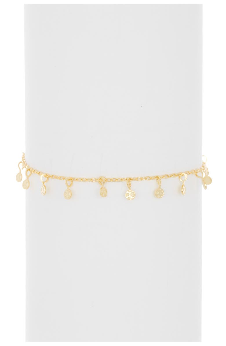 Adornia 14K Yellow Gold Plated Confetti Anklet, Main, color, Yellow