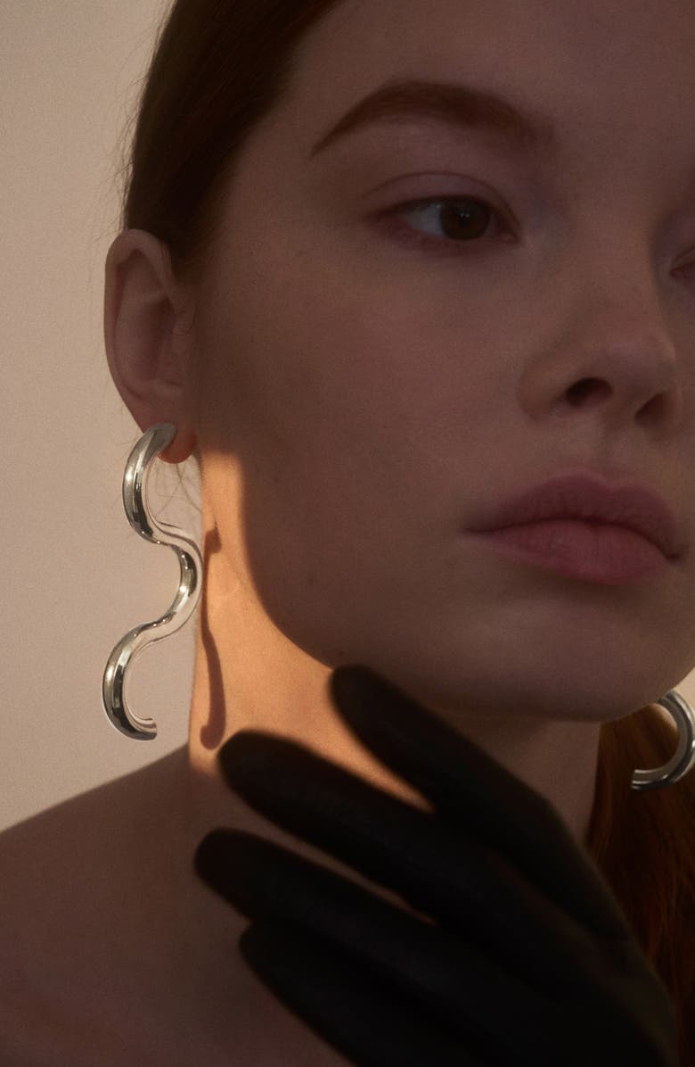 Lady Grey Serpentine Drop Earrings, Alternate, color, Silver