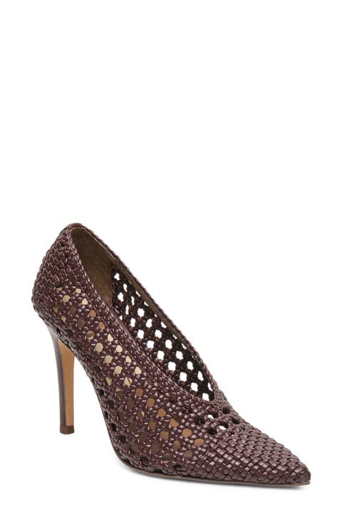 Emani Woven Pointed Toe Pump