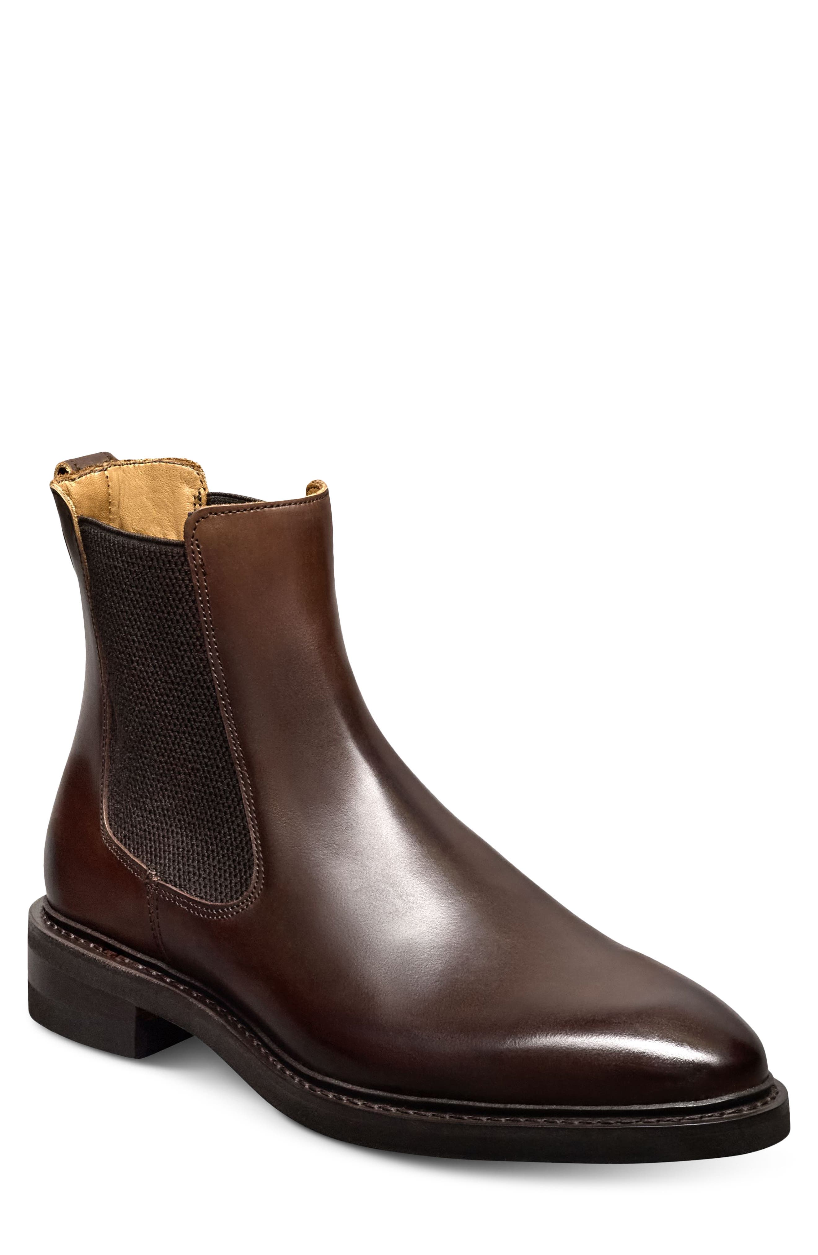 Reed Leather Chelsea Boot, Main, color, DARK BROWN