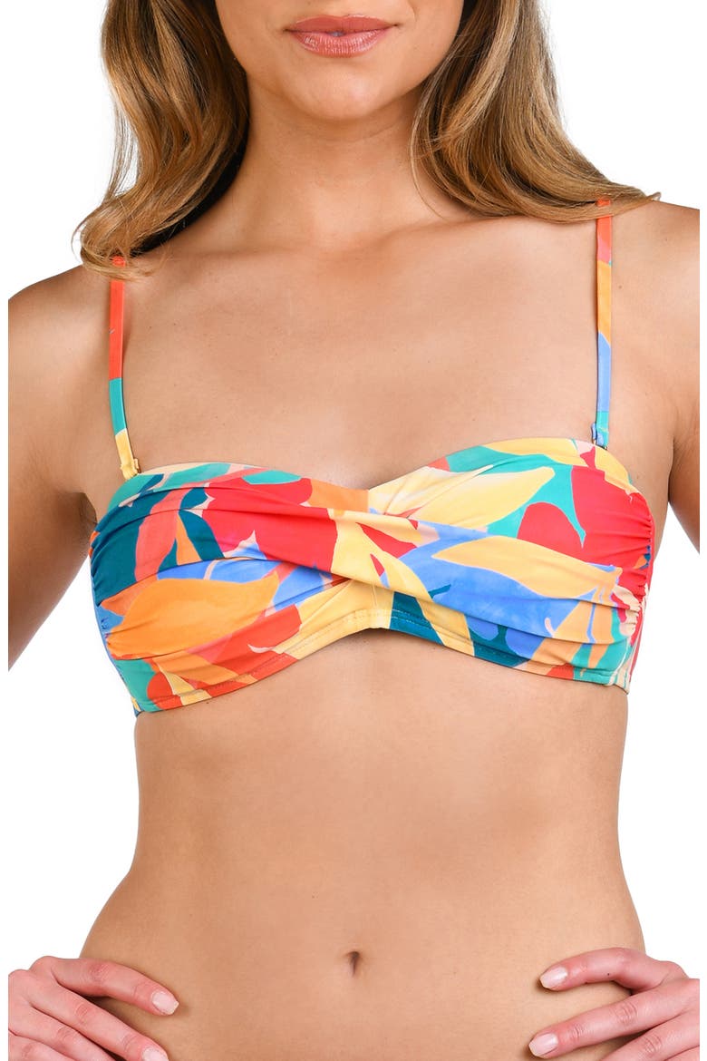 Fantasy Resort Twist Bandeau Bikini Top, Alternate, color, MULTI