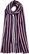 Lauren Ralph Lauren Spring Stripe Linen & Cotton Wrap Scarf