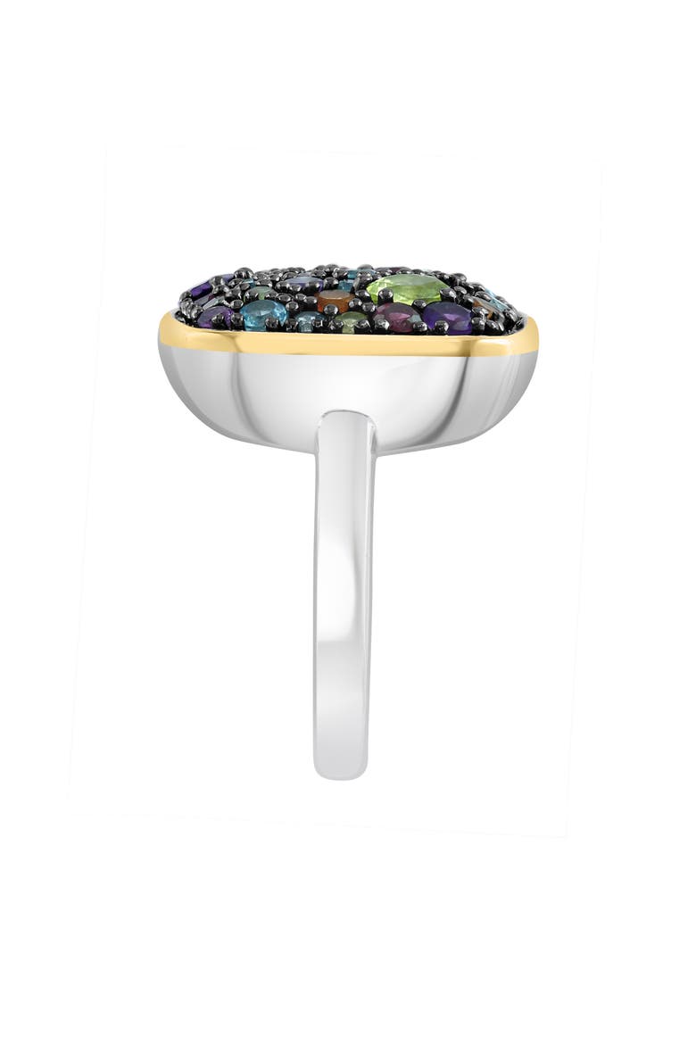 Two-Tone Semiprecious Stone Ring, Alternate, color, SILVER
