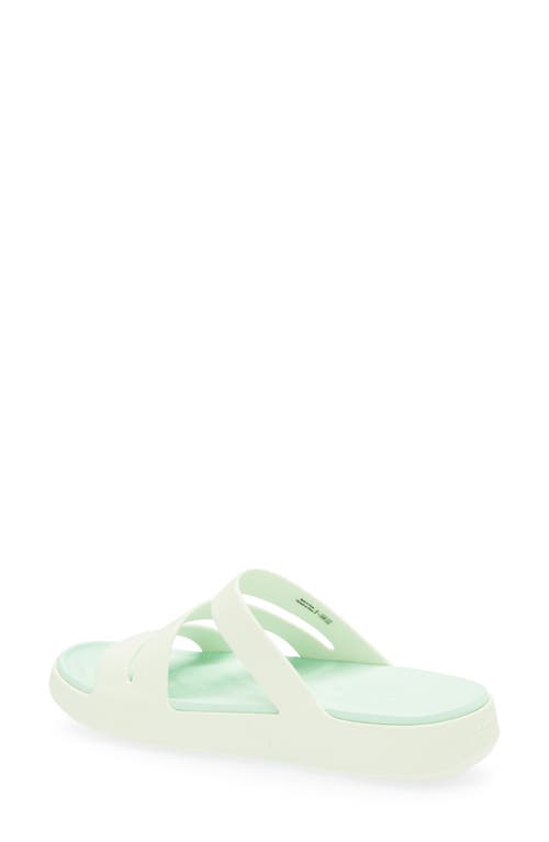 Crocs Getaway Strappy Slide Sandal In Jade Tint