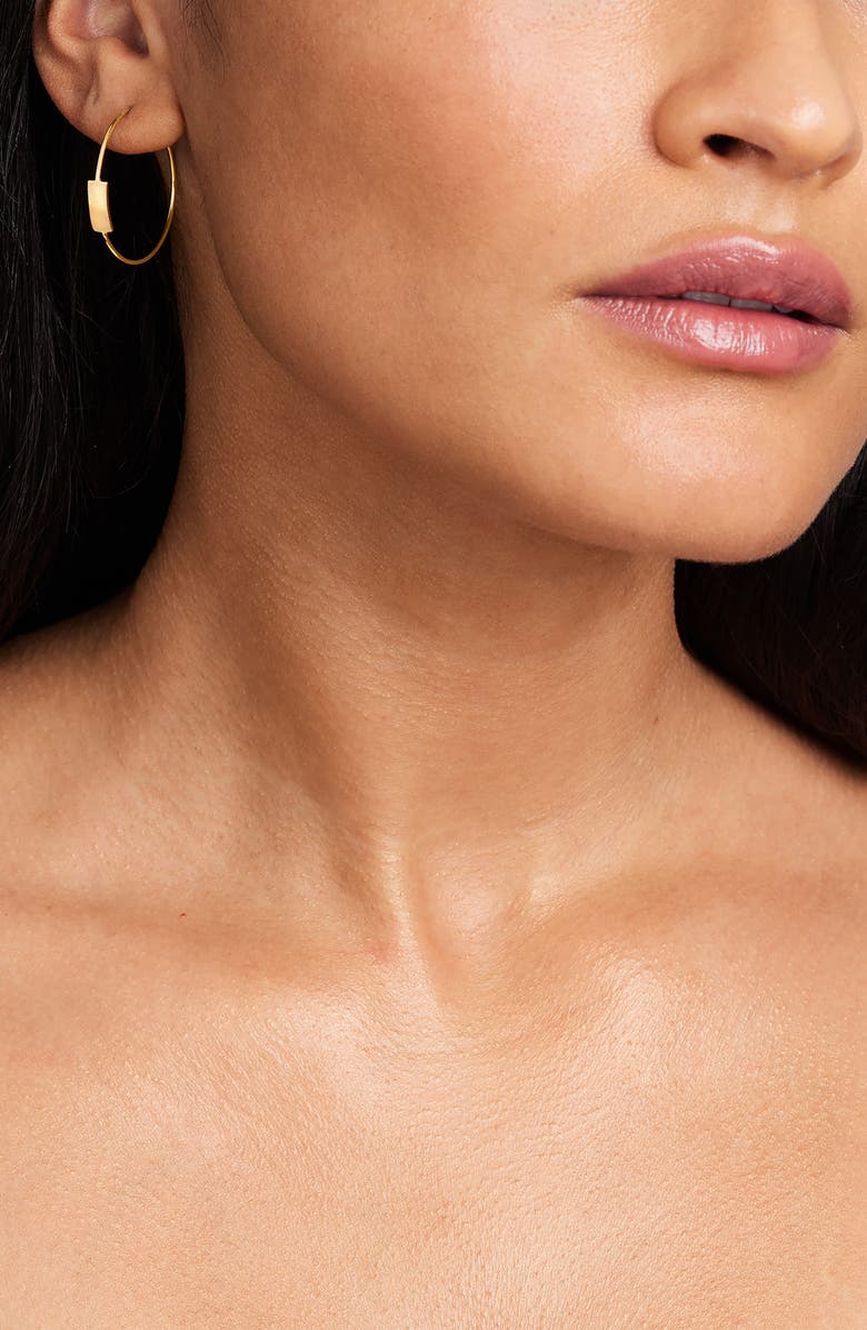 LANA Tag Wire Hoop Earrings, Alternate, color, 