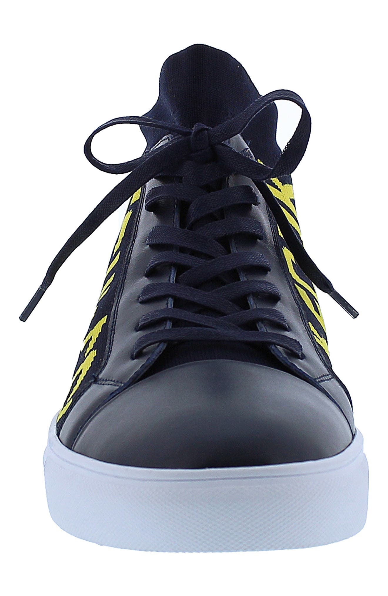 Kona Signature Leather Sock Sneaker, Alternate, color, NAVY