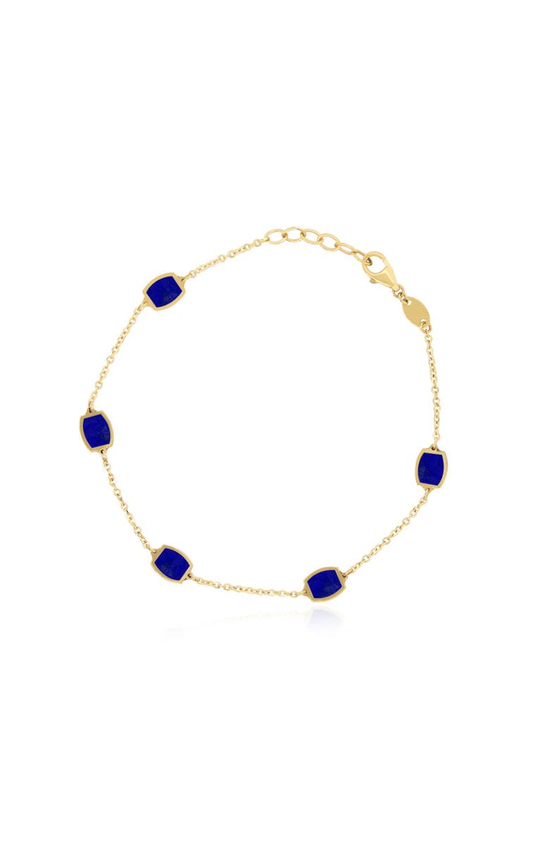The Lovery Fine Jewelry Lapis Icon Bracelet, Main, color, Lapis