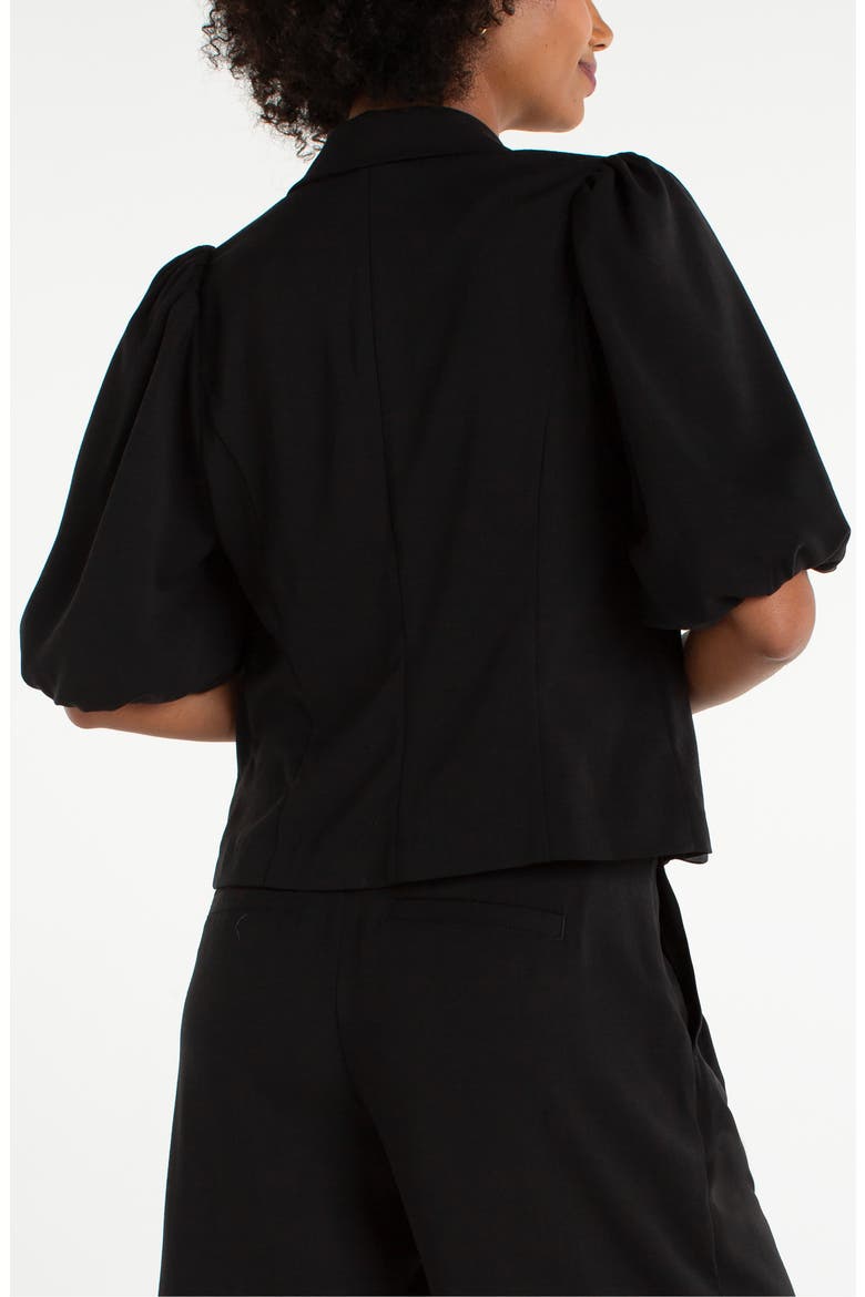 Balloon Sleeve Blazer, Alternate, color, BLACK