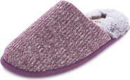 FLOOPI Aurora Knit Scuff Slipper with Faux Fur Lining