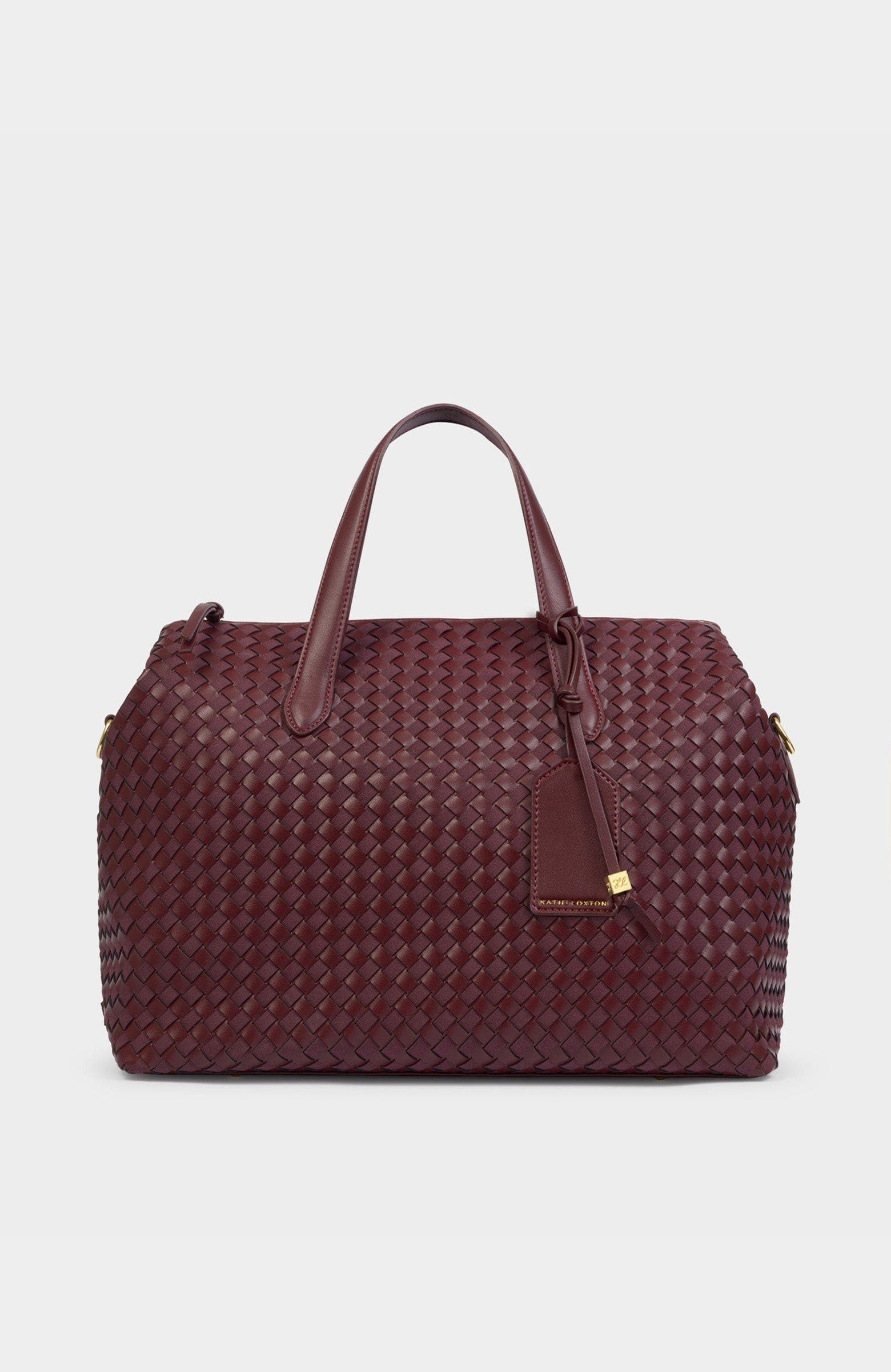 Milan Hand Woven Cabin Bag, Main, color, Cherry Mixed